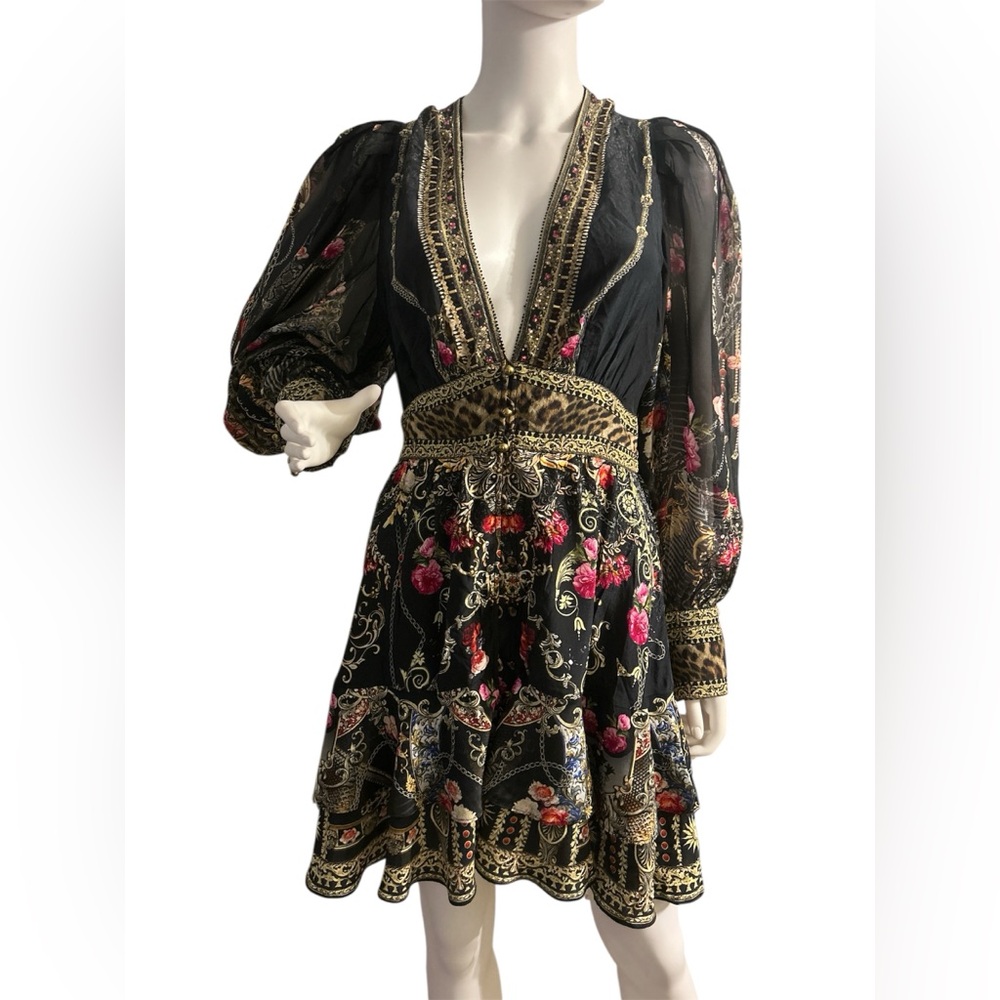 Camilla Black and Gold Button Front Frill
Dress
Gothic Goddess - Picture 10 of 16
